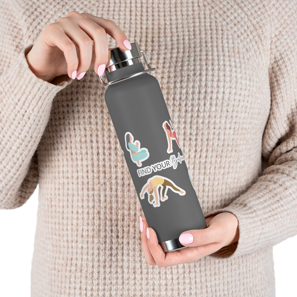 Yoga Poses Insulated Bottle 22oz