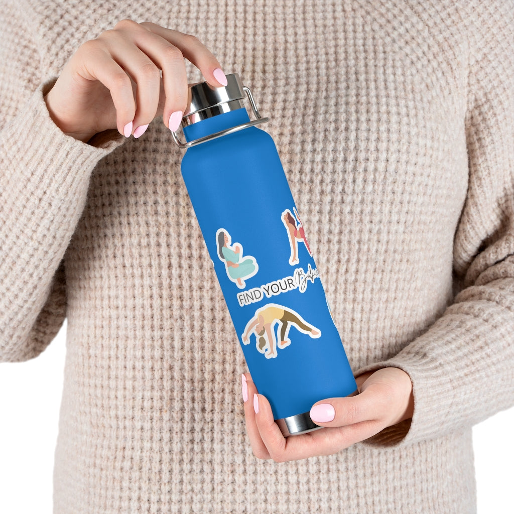 Yoga Poses Insulated Bottle 22oz