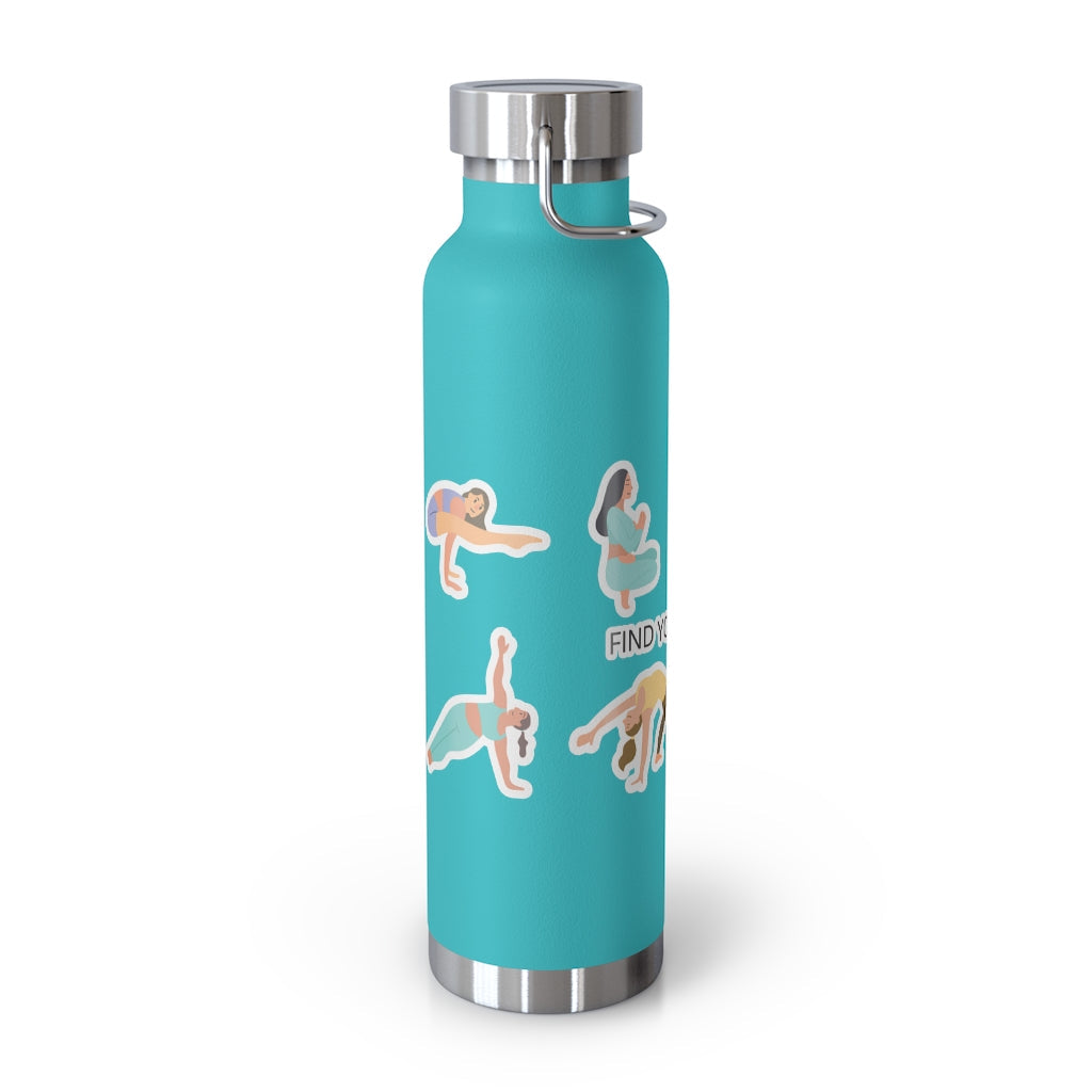 Yoga Poses Insulated Bottle 22oz