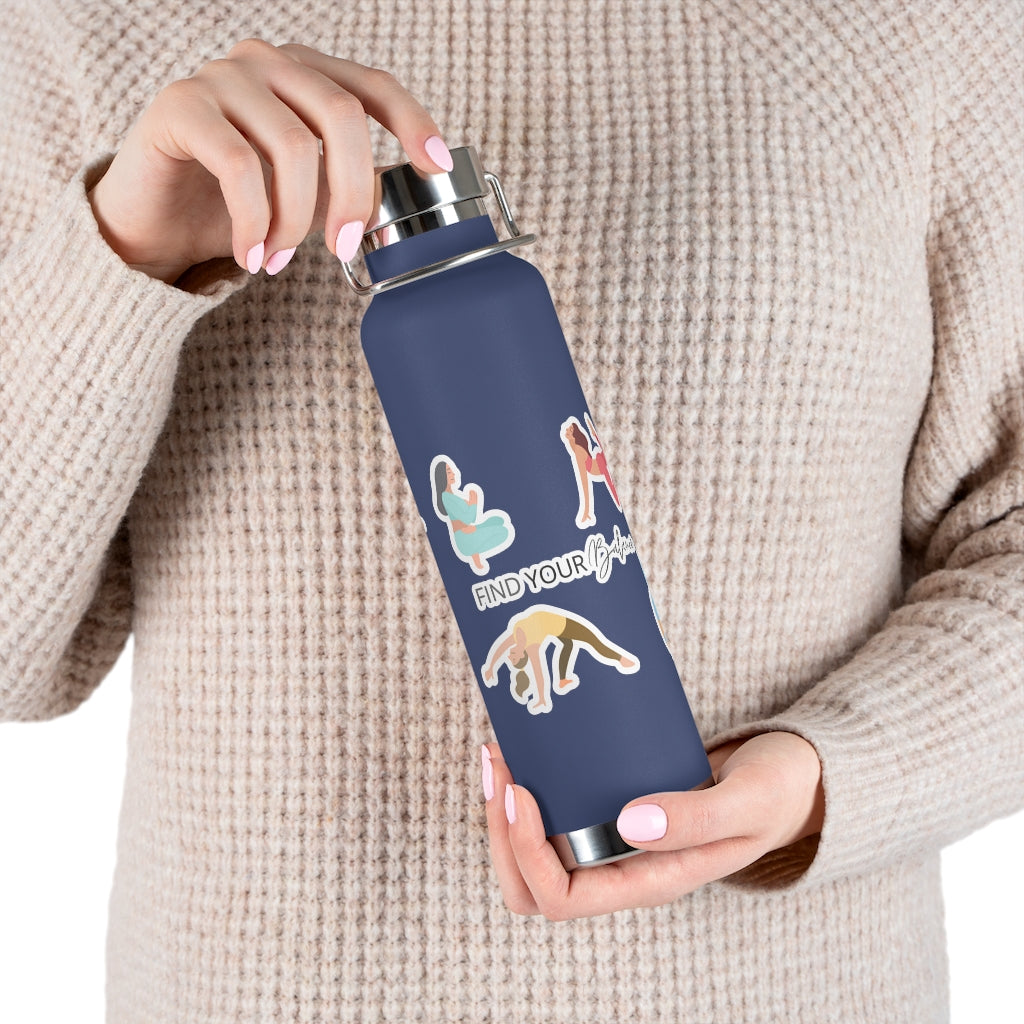 Yoga Poses Insulated Bottle 22oz