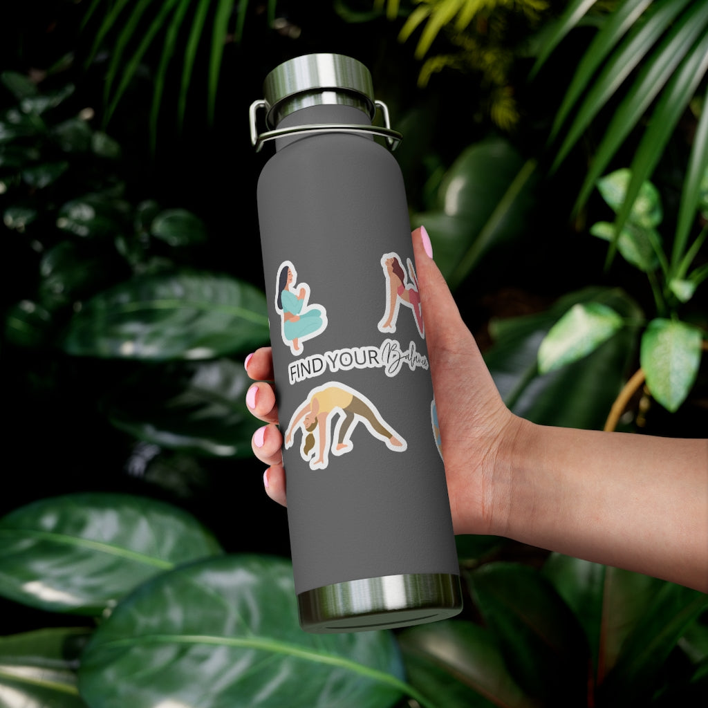 Yoga Poses Insulated Bottle 22oz