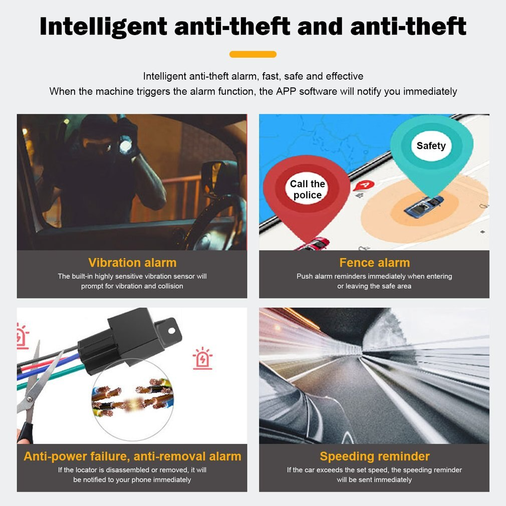 GPS Tracker Real-Time Tracking Locator Device GPRS GSM Car/Motorcycle