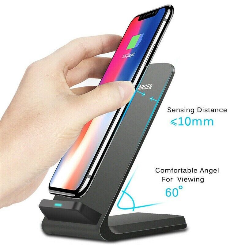 Qi Wireless Fast Charger Charging Pad Stand Dock