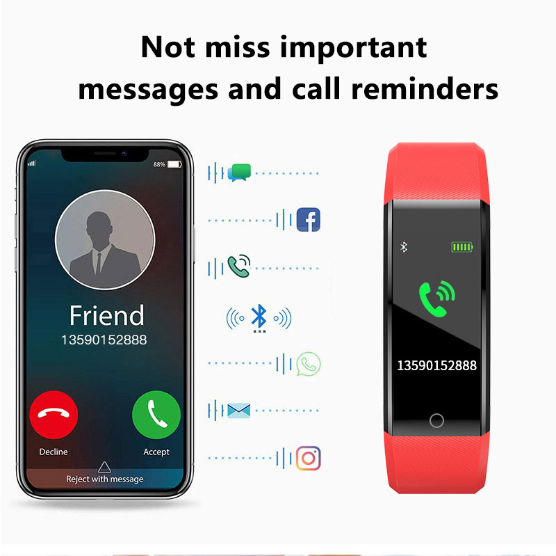 Fitness Smart Watch – Heart Rate, Blood Oxygen & BP Monitor