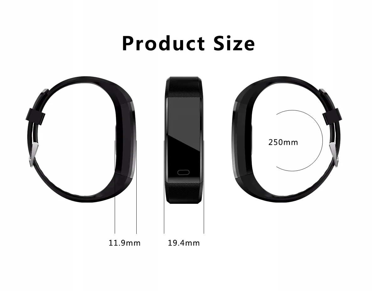 Fitness Smart Watch – Heart Rate, Blood Oxygen & BP Monitor