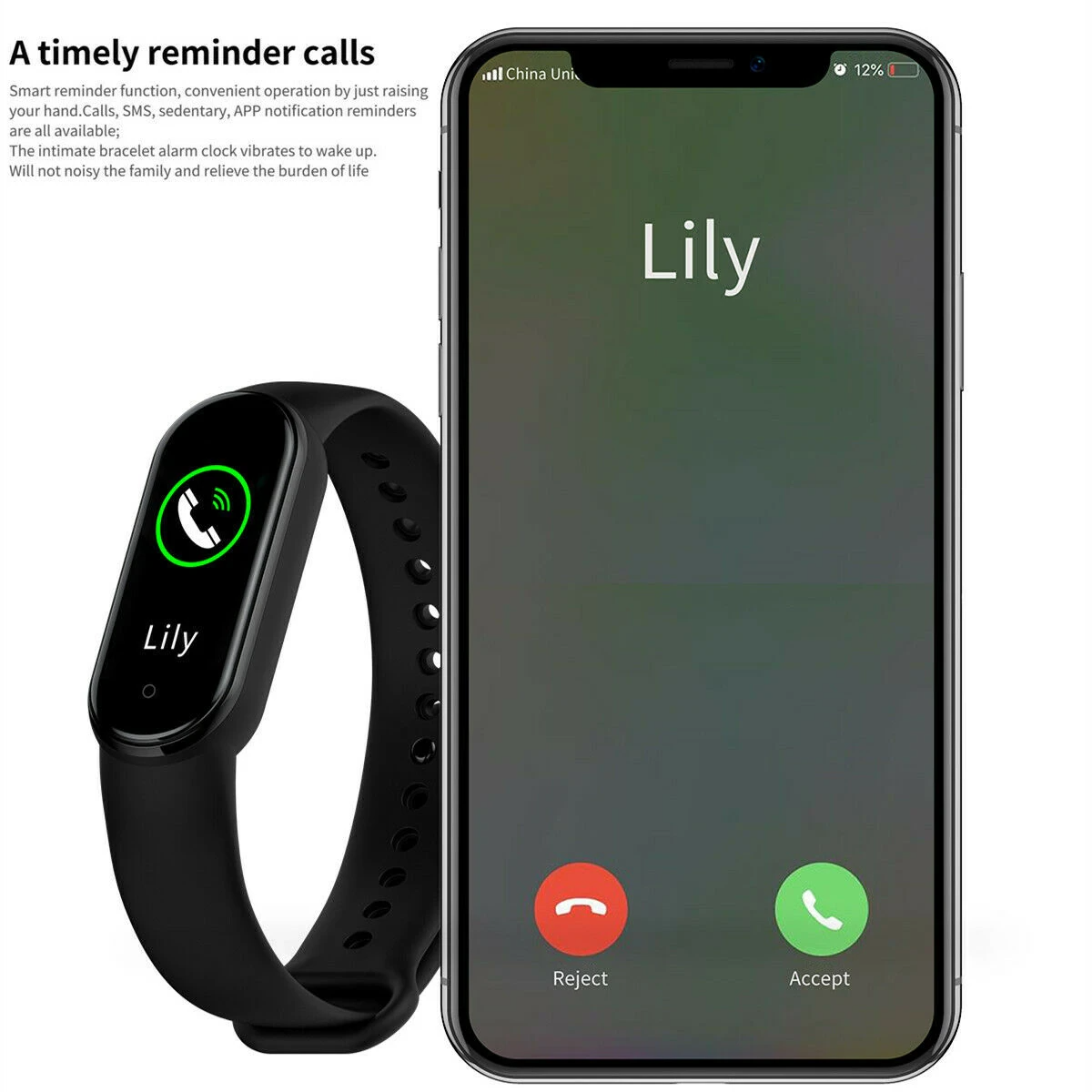 M4 Smart Watch Band Blood Pressure Bracelet Wristband Fitness Tracker