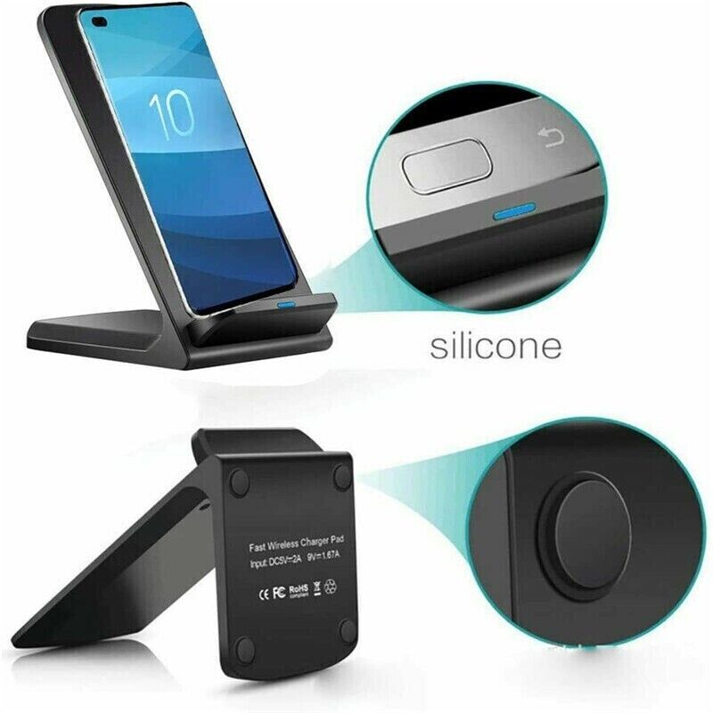 Qi Wireless Fast Charger Charging Pad Stand Dock