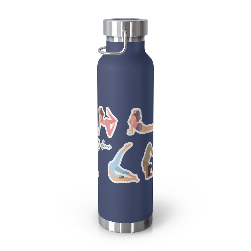 Yoga Poses Insulated Bottle 22oz