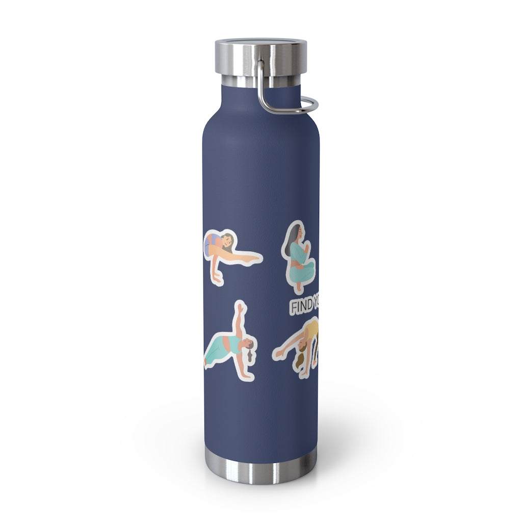 Yoga Poses Insulated Bottle 22oz