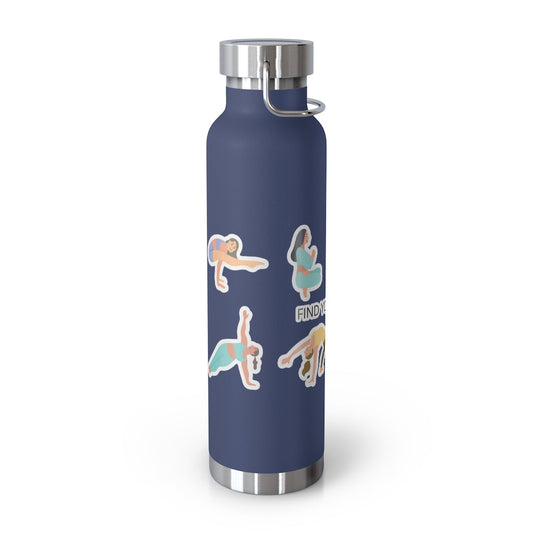 Yoga Poses Insulated Bottle 22oz