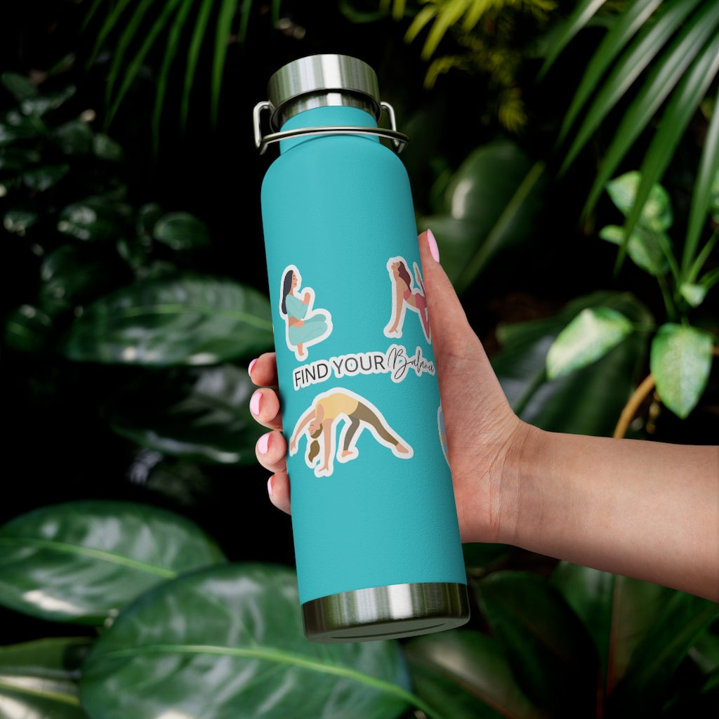 Yoga Poses Insulated Bottle 22oz