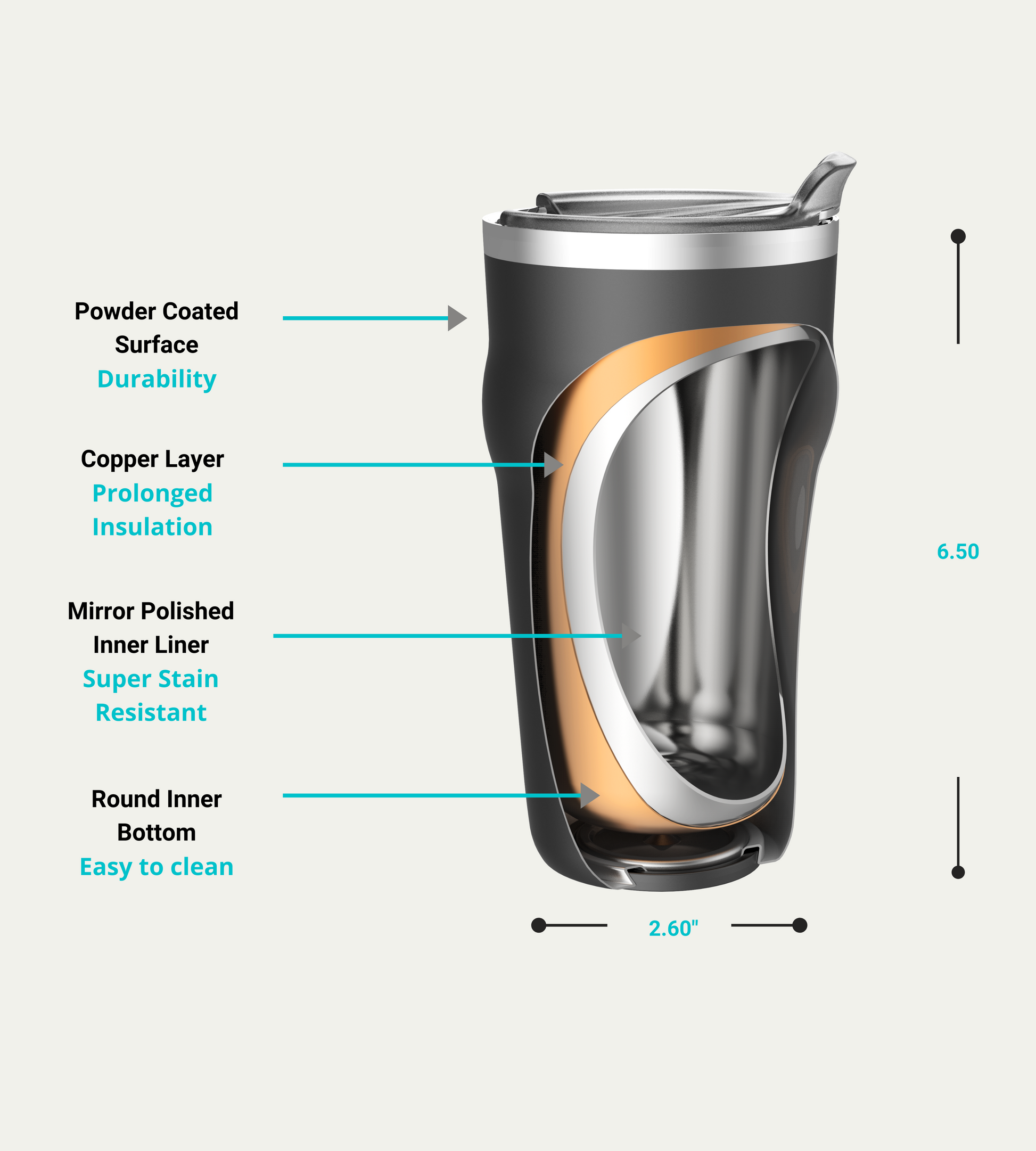 Insulated Tumbler Beer Mug-Bottle Opener THOR-(Pale Pink)