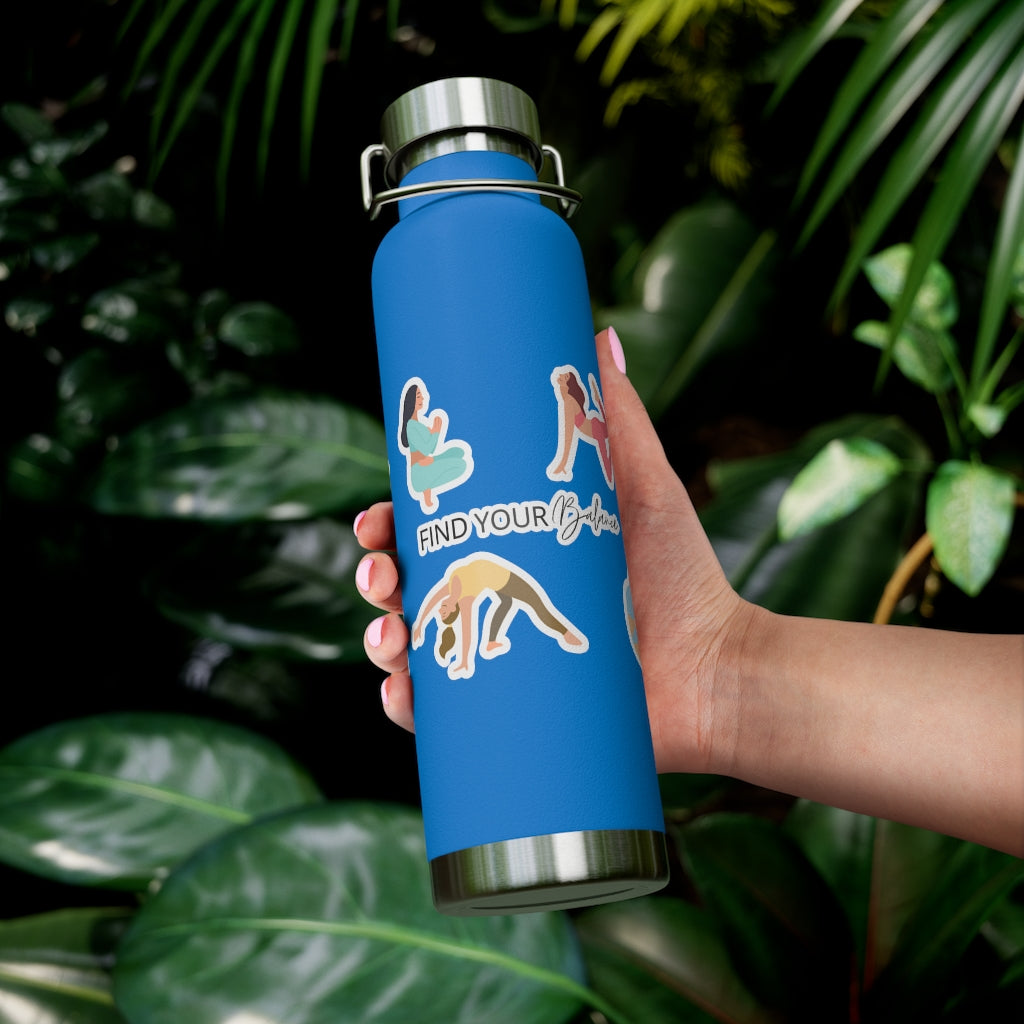 Yoga Poses Insulated Bottle 22oz