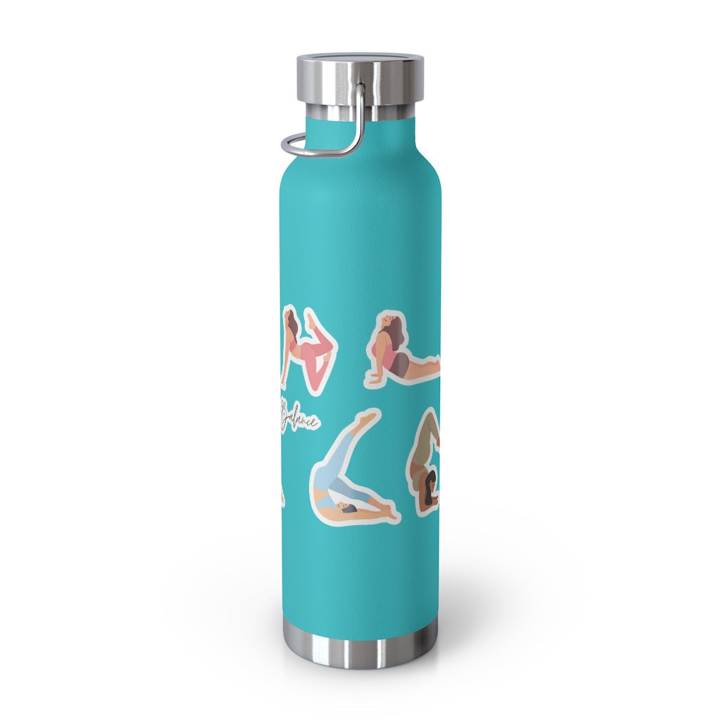 Yoga Poses Insulated Bottle 22oz