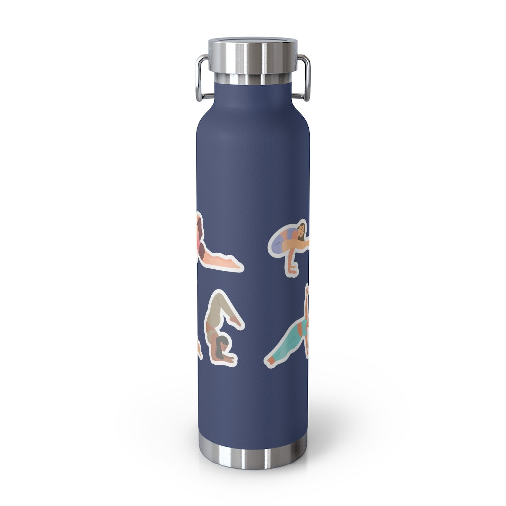 Yoga Poses Insulated Bottle 22oz