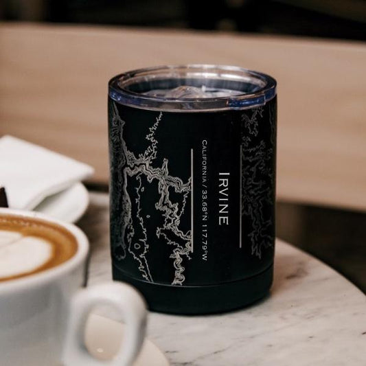 Irvine - California Map Insulated Cup in Matte Black