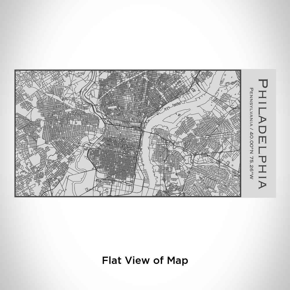 Pennsylvania Map Insulated Bottle in Matte Black