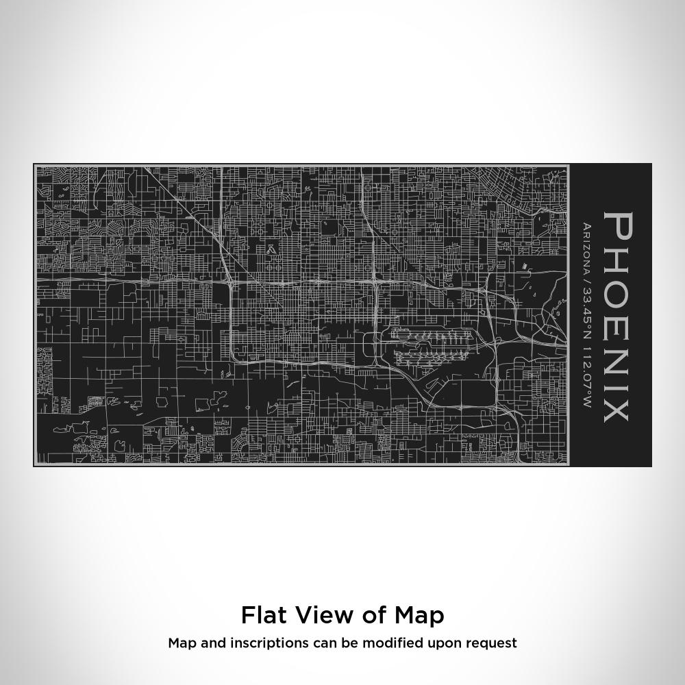 Phoenix - Arizona Map Insulated Bottle in Matte Black