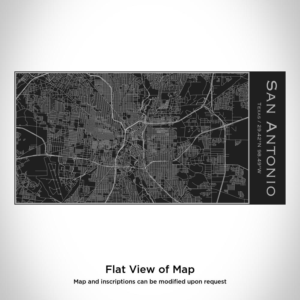 San Antonio - Texas Map Insulated Bottle in Matte Black