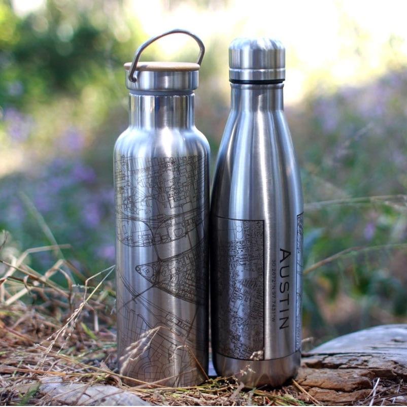Wyoming Map Insulated Bottle